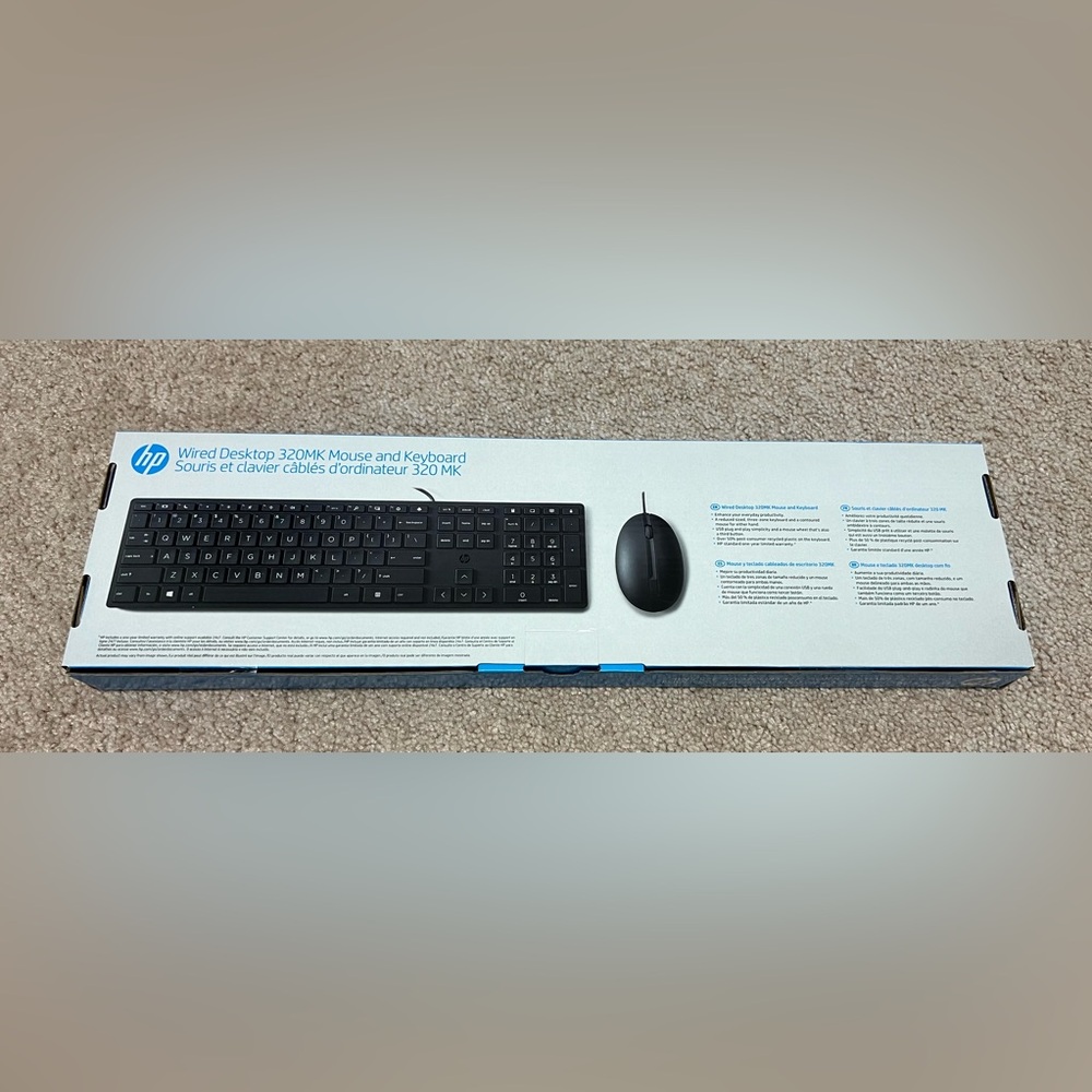 HP Wired Desktop 320MK Mouse & Keyboard